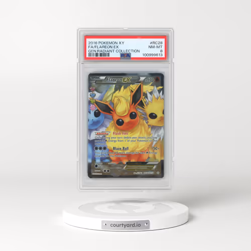 2016 Pokémon XY Generations Radiant Collection #RC28 Flareon EX - Holo Full Art (PSA 8 NM-MT)