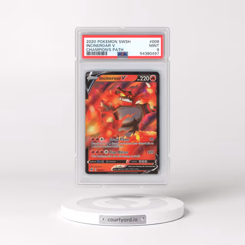 2020 Pokémon Sword & Shield Champion's Path #008 Incineroar V - Holo (PSA 9 MINT)