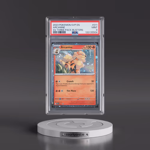 2023 Pokémon Svp EN-SV Black Star Promo #011 Arcanine - Scarlet & Violet Three Pack Blisters (PSA 9