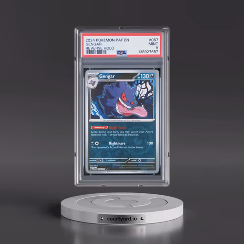 2024 Pokémon Paf EN-Paldean Fates #057 Gengar - Reverse Holo (PSA 9 MINT)