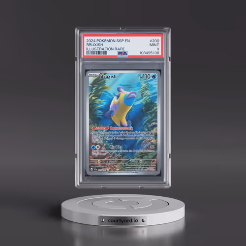 2024 Pokémon Ssp EN-Surging Sparks #200 Bruxish - Illustration Rare (PSA 9 MINT)