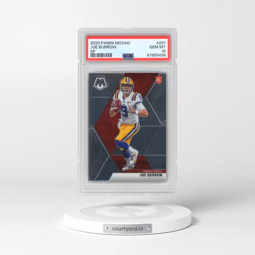 2020 Panini Mosaic #201 Joe Burrow - SP (PSA 10 GEM MINT)