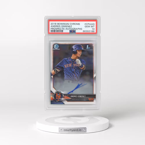 2018 Bowman Chrome Prospects Autographs #CPAAG Andres Gimenez (PSA 10 GEM MINT)