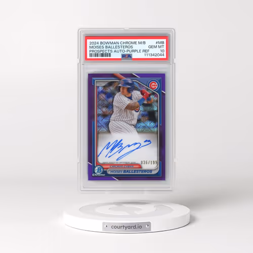 2024 Bowman Mega Box Chrome Bowman Prospect Mega Autographs #MB Moises Ballesteros - Purple Refracto