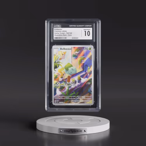 2024 Stellar Crown - SCR EN #143/142 Bulbasaur - Illustration Rare Holo (CGC 10 GEM MINT)