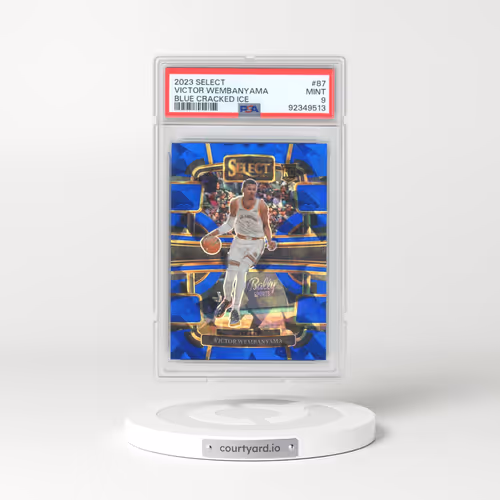 2023 Panini Select #87 Victor Wembanyama - Blue Cracked Ice (PSA 9 MINT)