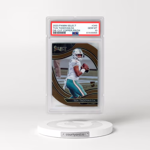 2020 Panini Select #345 Tua Tagovailoa - Die-Cut Copper Prizm (PSA 10 GEM MINT)