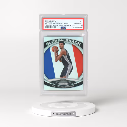 2023 Panini Prizm Global Reach #2 Victor Wembanyama - Silver Prizm (PSA 10 GEM MINT)