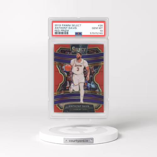 2019 Panini Select #26 Anthony Davis - Red Prizm (PSA 10 GEM MINT)