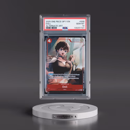 2025 One Piece OP11-A Fist of Divine Speed #008 Doll - Alternate Art (PSA 10 GEM MINT)