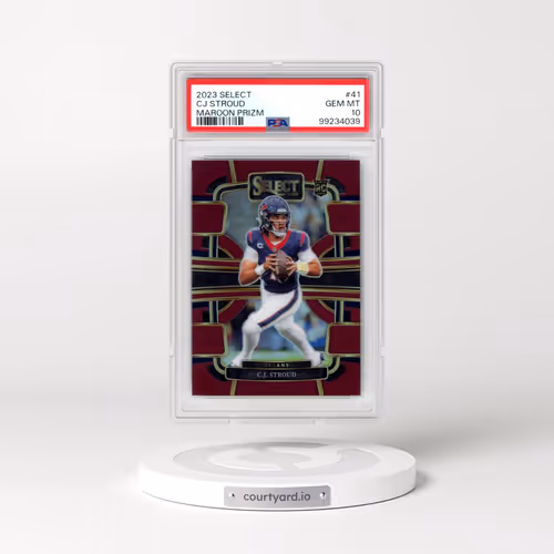 2023 Panini Select #41 CJ Stroud - Maroon Prizm (PSA 10 GEM MINT)