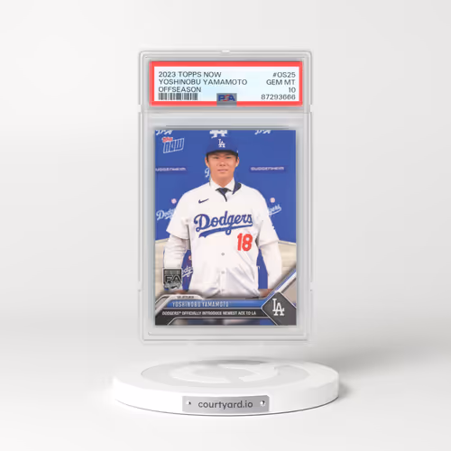 2023 Topps Now Offseason #OS25 Yoshinobu Yamamoto (PSA 10 GEM MINT)