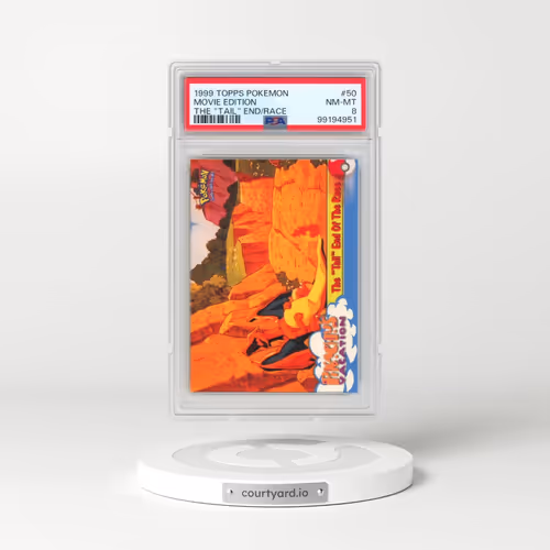 1999 Topps Pokémon the Movie Edt #50 Movie Edition - The "Tail" End of the Race (PSA 8 NM-MT)