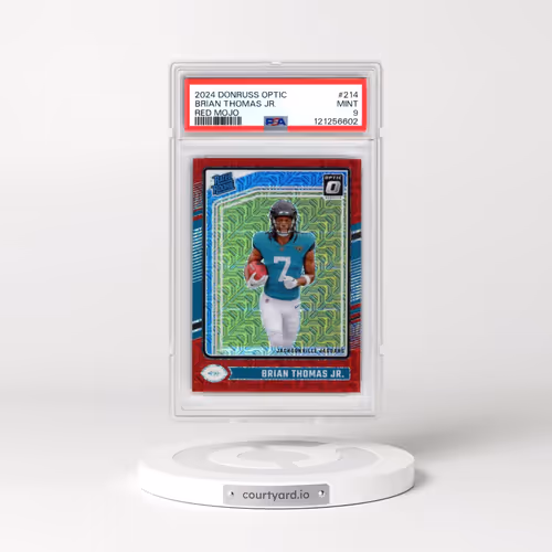 2024 Panini Donruss Optic #214 Brian Thomas Jr. - Red Mojo (PSA 9 MINT)