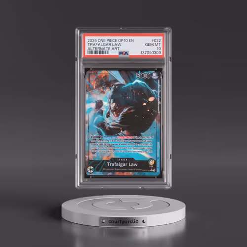 2025 One Piece OP10-Royal Blood #022 Trafalgar Law - Alternate Art (PSA 10 GEM MINT)