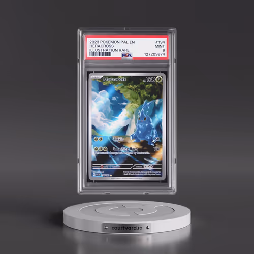 2023 Pokémon Pal EN-Paldea Evolved #194 Heracross - Illustration Rare (PSA 9 MINT)