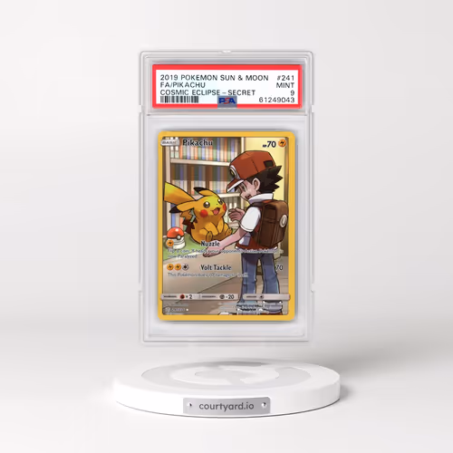 2019 Pokémon Sun & Moon Cosmic Eclipse #241 Pikachu - Full Art Secret (PSA 9 MINT)
