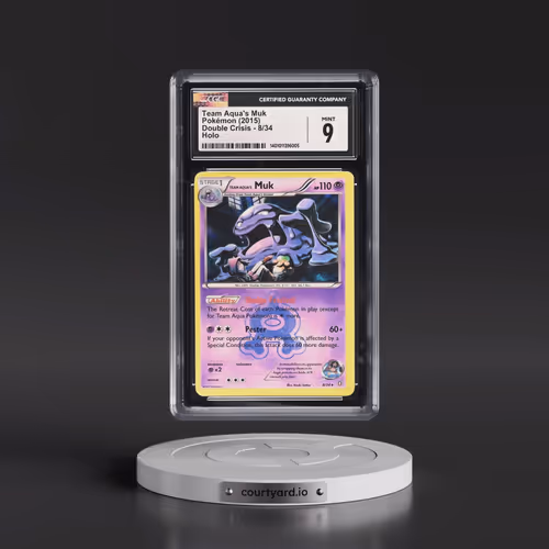 2015 Double Crisis #8/34 Team Aqua's Muk - Holo (CGC 9 MINT)