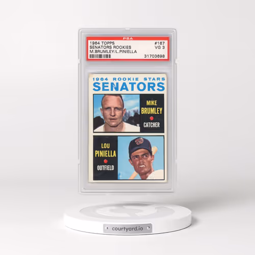 1964 Topps #167 Senators Rookies - M.Brumley/L.Piniella (PSA 3 VG)