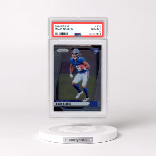2024 Panini Prizm #370 Malik Nabers (PSA 10 GEM MINT)