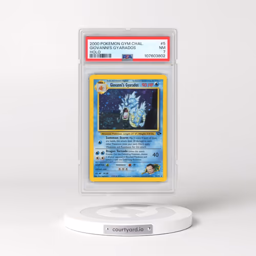 2000 Pokémon Gym Challenge #5 Giovanni's Gyarados - Holo (PSA 7 NM)