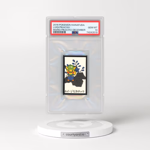 2016 Pokémon Hanafuda Mario Pikachu Luigi Pikachu - December (PSA 10 GEM MINT)