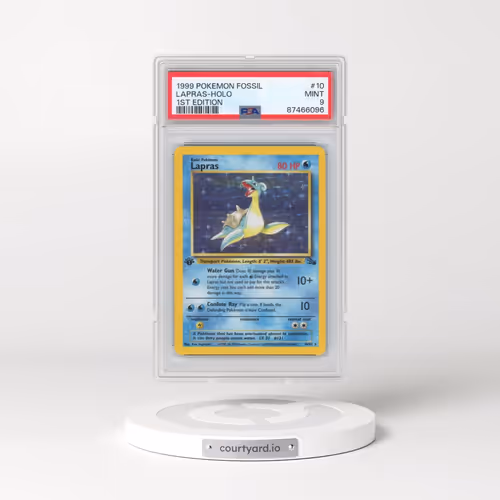 1999 Pokémon Fossil #10 Lapras - 1st Edition Holo (PSA 9 MINT)