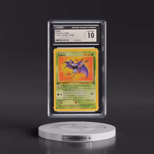 1999 Fossil #57/62 Zubat - 1st Edition 1st Edition (CGC 10 GEM MINT)