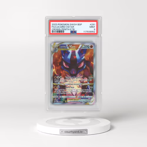 2023 Pokémon Swsh Black Star Promo #291 Lucario Vstar - Full Art Crown Zenith Elite Trainer Box (PSA