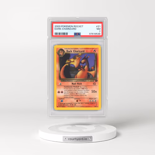 2000 Pokémon Rocket #21 Dark Charizard (PSA 7 NM)