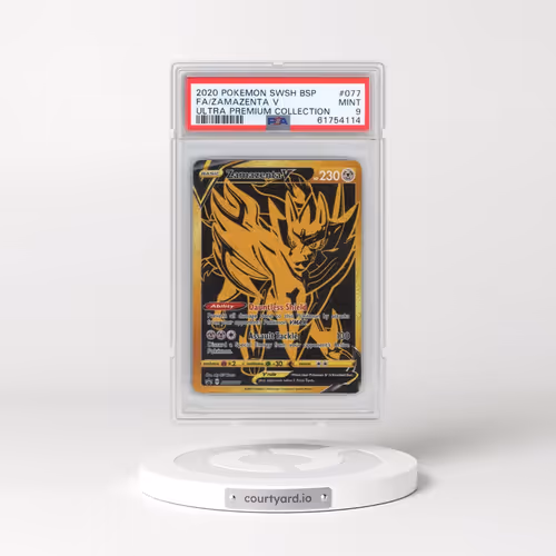 2020 Pokémon Swsh Black Star Promo #077 Zamazenta V - Holo Full Art Ultra Premium Collection (PSA 9