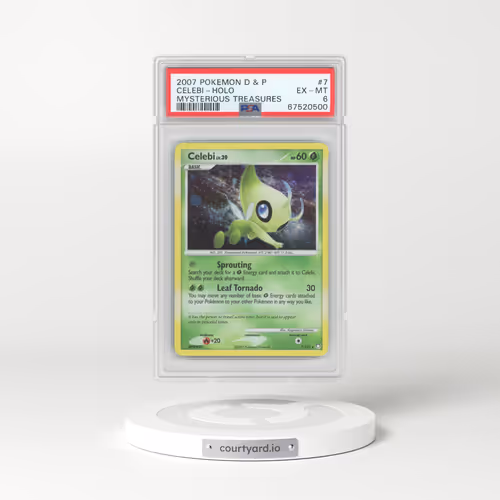 2007 Mysterious Treasures #7 Celebi - Holo (PSA 6 EX-MT)