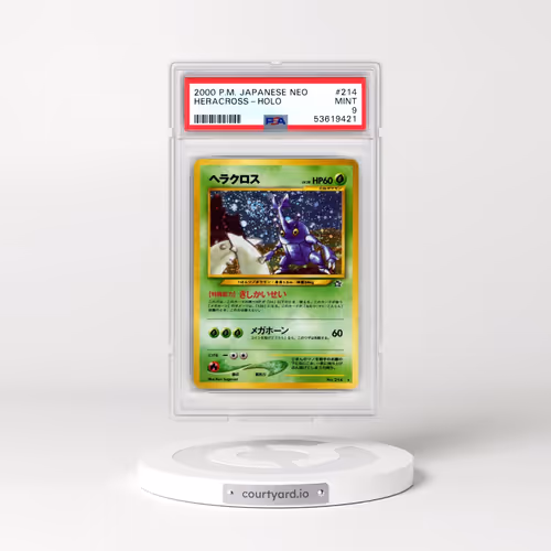 2000 Pokémon Neo #214 Heracross - Holo (PSA 9 MINT)