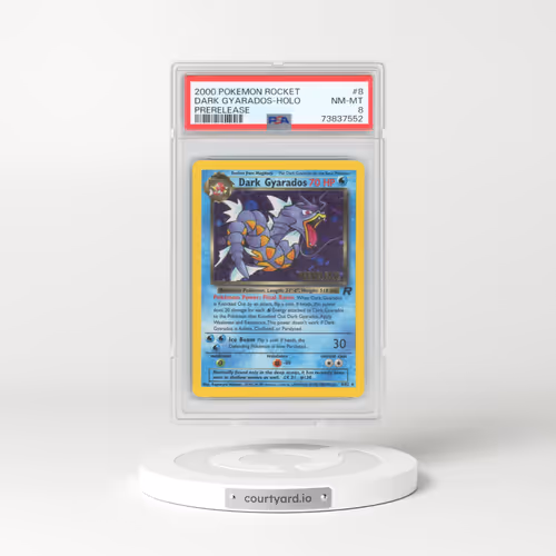 2000 Pokémon Rocket #8 Dark Gyarados - Holo Prerelease (PSA 8 NM-MT)