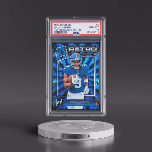 2024 Panini Donruss Rated Rookies Retro #6 Malik Nabers (PSA 10 GEM MINT)