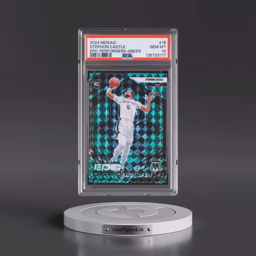 2024 Panini Mosaic Epic Performers #15 Stephon Castle - Green (PSA 10 GEM MINT)