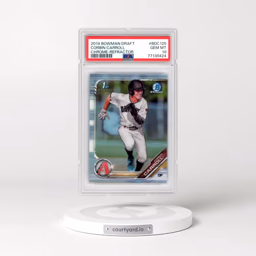 2019 Bowman Draft #BDC125 Corbin Carroll - Chrome-Refractor (PSA 10 GEM MINT)