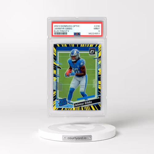 2023 Panini Donruss Optic #236 Jahmyr Gibbs - Electricity (PSA 9 MINT)