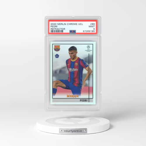 2020 Topps Merlin Chrome UEFA Champions League #89 Pedri - Refractor (PSA 9 MINT)
