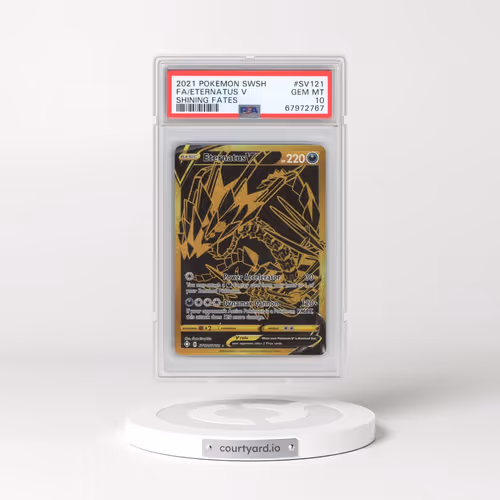 2021 Pokémon Sword & Shield Shining Fates #SV121 Eternatus V - Holo Full Art (PSA 10 GEM MINT)