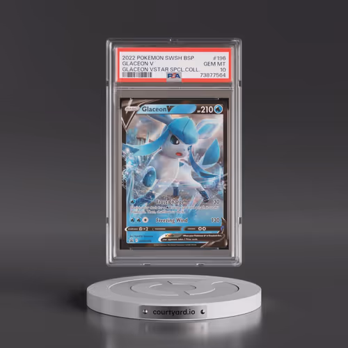 2022 Pokémon Swsh Black Star Promo #196 Glaceon V - Holo Glaceon Vstar Special Collection (PSA 10 GE