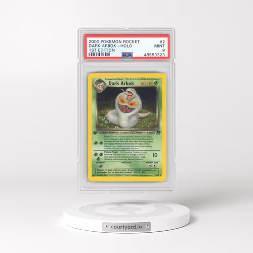 2000 Pokémon Rocket #2 Dark Arbok - 1st Edition Holo (PSA 9 MINT)