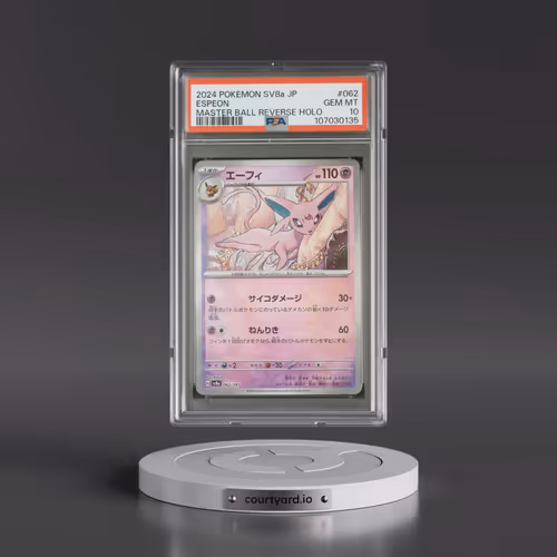 2024 Pokémon Sv8a-Terastal Fest EX #062 Espeon - Reverse Holo Master Ball (PSA 10 GEM MINT)