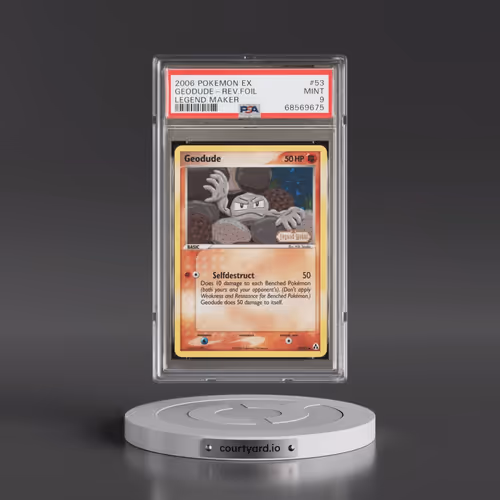 2006 Pokémon EX Legend Maker #53 Geodude - Reverse Foil (PSA 9 MINT)