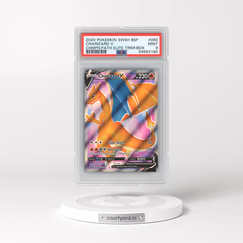 2020 Pokémon Swsh Black Star Promo #050 Charizard V - Holo Champion's Path Elite Trainer Box (PSA 9 MINT)