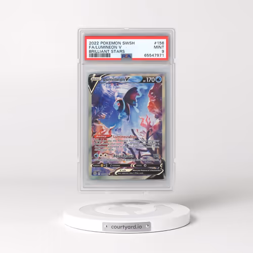 2022 Pokémon Sword & Shield Brilliant Stars #156 Lumineon V - Holo Full Art (PSA 9 MINT)