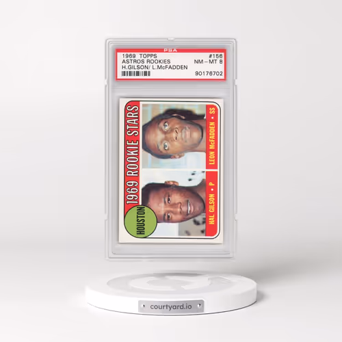 1969 Topps #156 Astros Rookies - H.Gilson/L.McFadden (PSA 8 NM-MT)