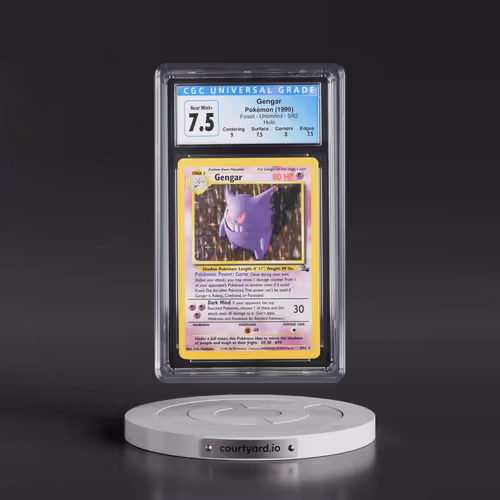 1999 Fossil #5/62 Gengar - Galaxy Star Holo (CGC 7.5 NM+)