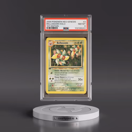 2000 Pokémon Neo Genesis #3 Bellossom - 1st Edition Holo (PSA 8 NM-MT)