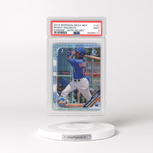 2019 Bowman Mega Box Chrome #107 Ronny Mauricio - With Helmet (PSA 9 MINT)